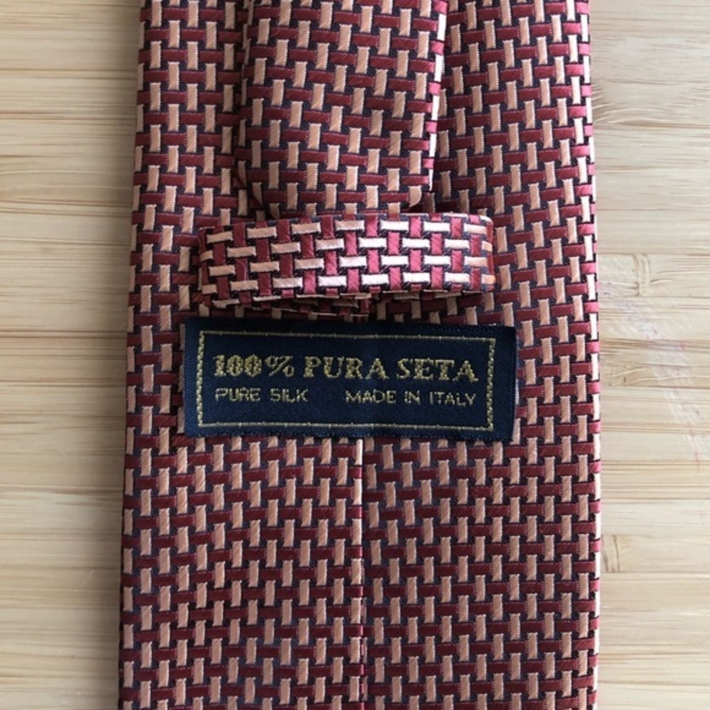 Pura Seta Silk Neck Tie In Rose/Pink MADE IN ITALY